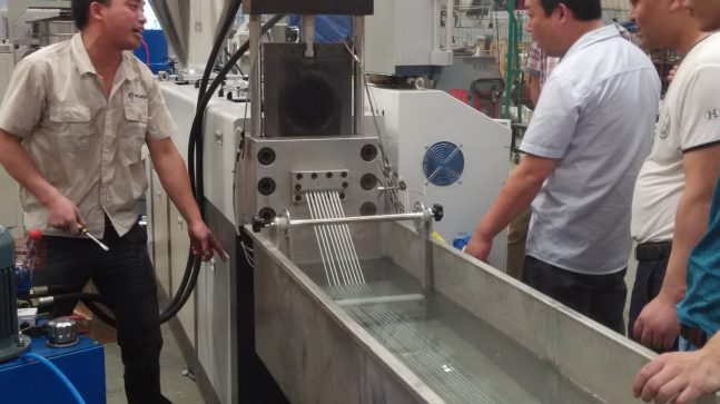 Única extrusora da máquina da peletização do PVC da saída do parafuso 100kg/H 1