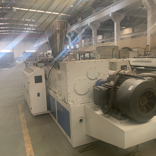 linha plástica da extrusão do parafuso 400kg/H gêmeo cônico 0