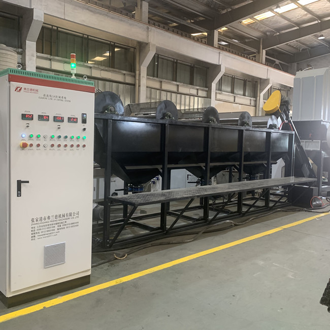 300kg/H desperdiçam a linha de reciclagem plástica controle do PLC com função de Washsing 2