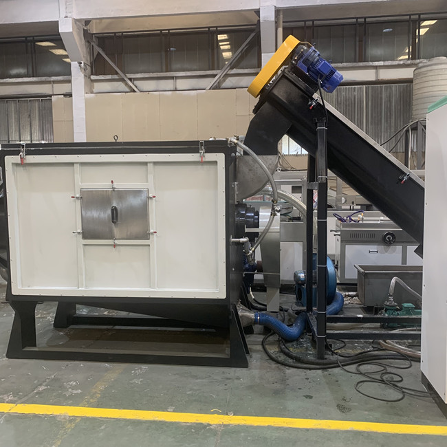 300kg/H desperdiçam a linha de reciclagem plástica controle do PLC com função de Washsing 1